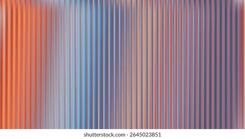 Vector Gray Blurred Glass Gradient background. Vertical Ribbed glass texture. Abstract bg.