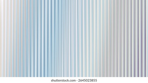 Vector Gray Blurred Glass Gradient background. Vertical Ribbed glass texture. Abstract bg.