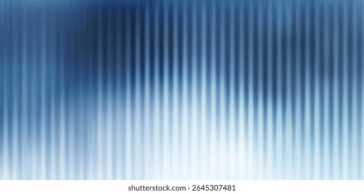 Vector Gray Blurred Glass Gradient background. Vertical Ribbed glass texture. Abstract bg.