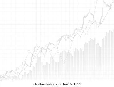 Vector : Gray business graphs on white background