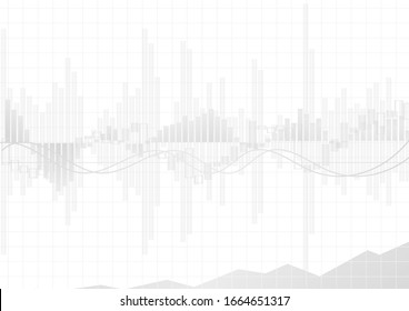 Vector : Gray business graphs on white background