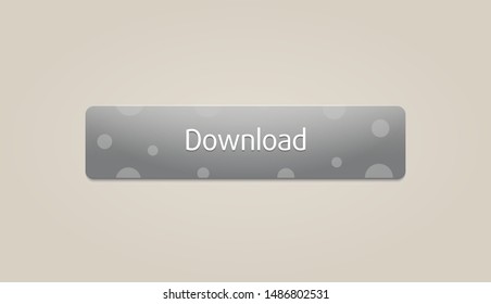 Vector gray button. Web download button. 