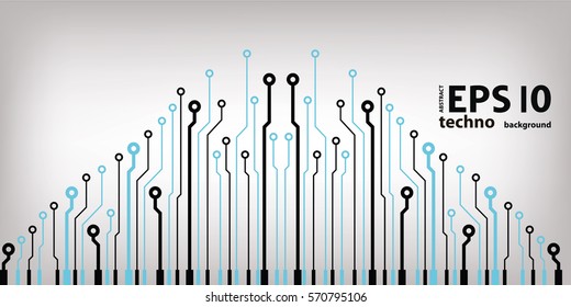 Vector gray circuit board illustration