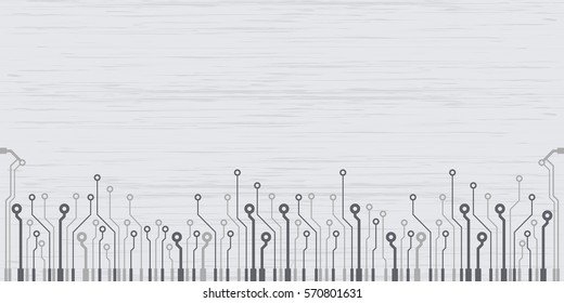 Vector gray circuit board illustration
