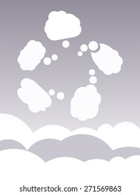 vector gray cloud, abstract cloudy weather, vector sky background. Modern stylish texture. 