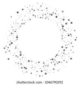 Vector gray confetti on transparent background. Falling tinsel and confetti from minimalistic geometrical confetti and ribbons. Flat falling glitter. Abstract triangles and ribbons on label.