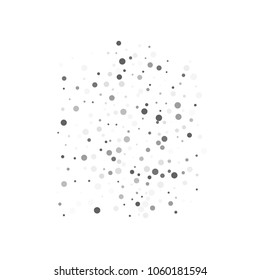 Vector gray confetti on transparent background. Falling tinsel and confetti from minimalistic geometrical confetti and ribbons. Flat falling glitter. Abstract triangles and ribbons on label.