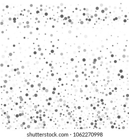 Vector gray confetti on transparent background. Falling tinsel and confetti from minimalistic geometrical confetti and ribbons. Flat falling glitter. Abstract triangles and ribbons on label.