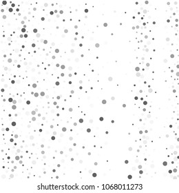 Vector gray confetti on transparent background. Falling tinsel and confetti from minimalistic geometrical confetti and ribbons. Flat falling glitter. Abstract triangles and ribbons on label.