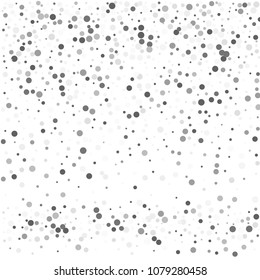 Vector gray confetti on transparent background. Falling tinsel and confetti from minimalistic geometrical confetti and ribbons. Flat falling glitter. Abstract triangles and ribbons on label.