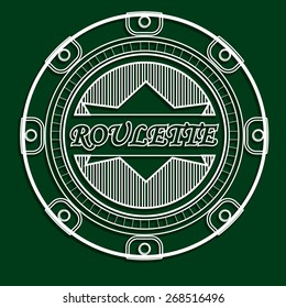 Vector gray flat isolate chip icon  isolated on green.