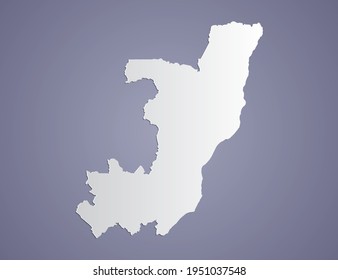Vector Gray gradient of Congo map on purple background.