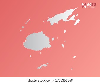 Vector Gray gradient of Fiji map on orange background.