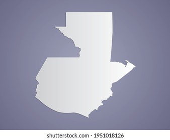 Vector Gray gradient of Guatemala map on purple background.