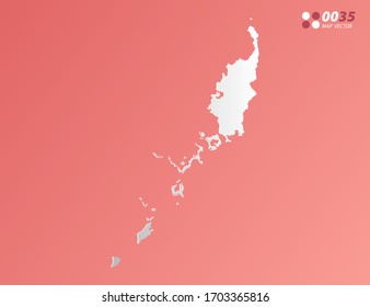 Vector Gray gradient of Palau map on orange background.