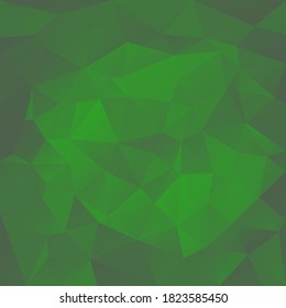 Vector gray and green polygonal background