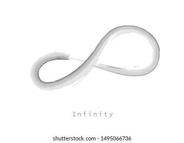 Vector Gray Infiniti icon shape on wbite background