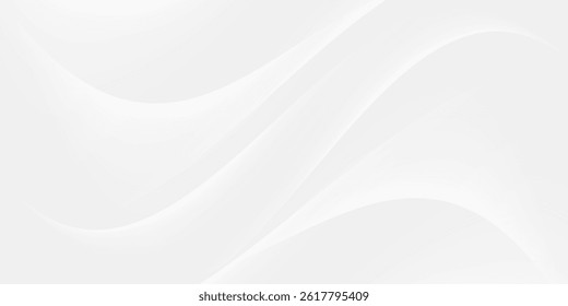 Vector gray line background curve element with white space for text and message design, overlapping layers, vector	
