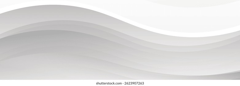 Vector gray line background curve element with white space for text and message design, overlapping layers, vector, modern abstract design vector. eps 10