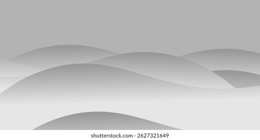 Elemento de curva de fondo de línea gris Vector con espacio en blanco para diseño de texto y mensajes, capas superpuestas, Vector, ilustración de Vector de diseño abstracto moderno EPS10