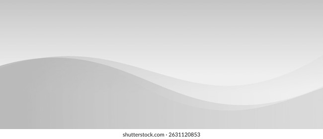 Elemento de curva de fondo de línea gris Vector con espacio en blanco para el diseño de texto y mensajes, capas superpuestas, Vector, Vector de diseño abstracto moderno. EPS 10