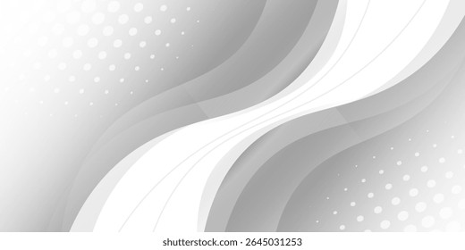 Vector gray line background curve element with white space for text and message design. modern illustration eps 10.