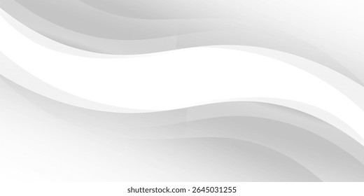 Vector gray line background curve element with white space for text and message design, overlapping layers, vector, modern abstract design vector. eps 10