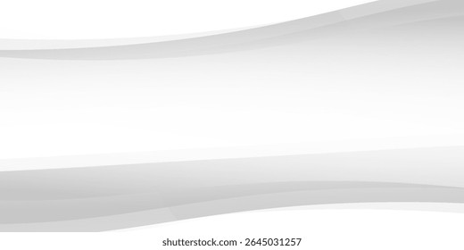 Vector gray line background curve element with white space for text and message design. modern illustration eps 10.