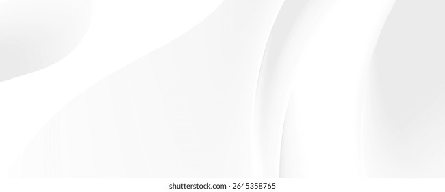Vector gray line background curve element with white space for text and message design, overlapping layers, vector	
