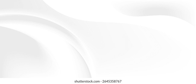 Vector gray line background curve element with white space for text and message design, overlapping layers, vector	

