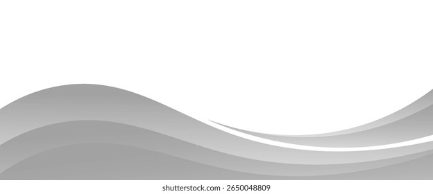 Vector gray line background curve element with white space for text and message design, overlapping layers, vector, modern abstract design vector. eps 10