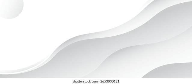 Elemento de curva de plano de fundo de linha cinza de vetor com espaço em branco para design de texto e mensagem. ilusão