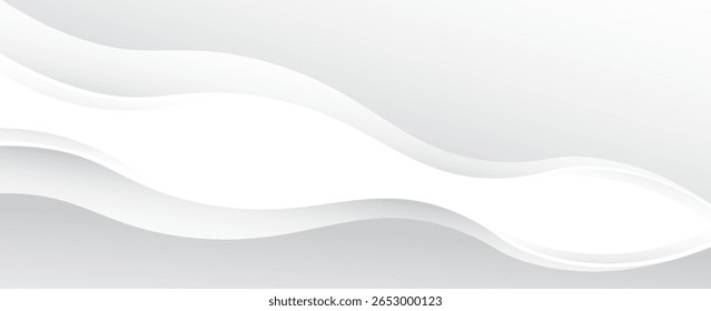 Vector gray line background curve element with white space for text and message design, overlapping layers, vector, modern abstract design vector. eps 10