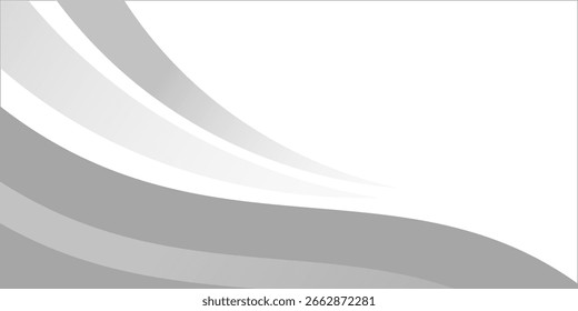 Elemento de curva de fondo de línea gris Vector con espacio en blanco para el diseño de texto y mensajes, capas superpuestas, Vector, Vector de diseño abstracto moderno. EPS 10