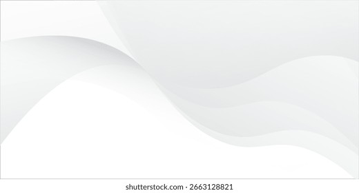 Vector gray line background curve element with white space for design.