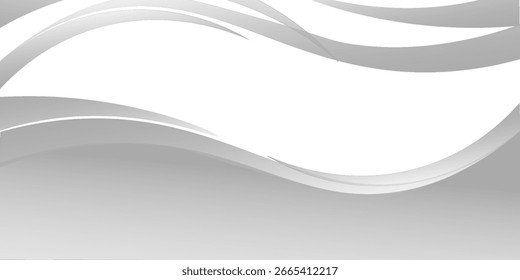 Vektor graue Linie Hintergrund Kurve Element mit weißem Raum für Text und Nachricht Design, überlappende Ebenen, Vektor, moderne abstrakte Design Vektor. 10 EPS
