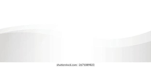 Vector gray line background curve element with white space for text and message design.