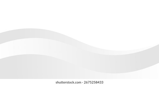 Elemento de curva de fondo de línea gris de Vector con espacio en blanco para el diseño de texto y mensajes, capas superpuestas, Vector	