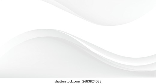 Elemento de curva de fondo de línea gris de Vector con espacio en blanco para el diseño de texto y mensajes, capas superpuestas, Vector