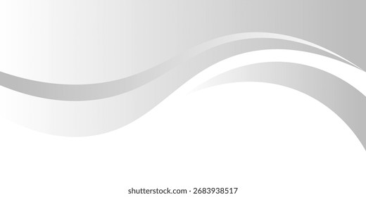 Elemento de curva de fondo de línea gris Vector con espacio en blanco para el diseño de texto y mensajes, capas superpuestas, Vector, Vector de diseño abstracto moderno. EPS 10