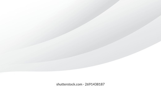 Vector gray line background curve element with white space for text and message design, overlapping layers, vector, modern abstract design vector. eps 10