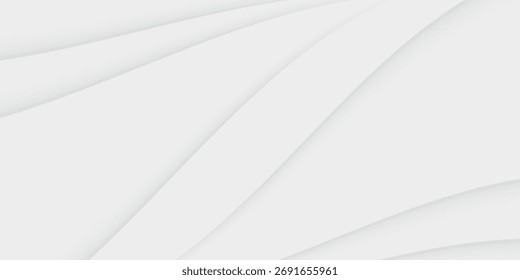 Elemento de curva de fondo de línea gris de Vector con espacio en blanco para el diseño de texto y mensajes, capas superpuestas, Vector