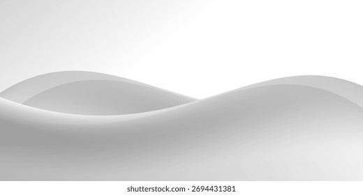 Elemento de curva de fondo de línea gris Vector con espacio en blanco para el diseño de texto y mensajes, capas superpuestas, Vector, Vector de diseño abstracto moderno. EPS 10

