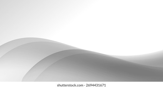 Vektor graue Linie Hintergrund Kurve Element mit weißem Raum für Text und Nachricht Design, überlappende Ebenen, Vektor, moderne abstrakte Design Vektor. 10 EPS

