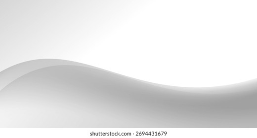 Elemento de curva de fondo de línea gris Vector con espacio en blanco para el diseño de texto y mensajes, capas superpuestas, Vector, Vector de diseño abstracto moderno. EPS 10

