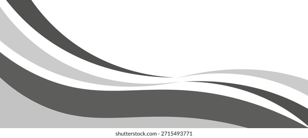 Vector gray line background curve element with white space for text and message design,modern.
