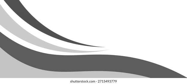 Vector gray line background curve element with white space for text and message design,modern.