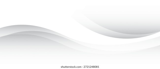 Vector gray line background curve element with white space for text and message design, overlapping layers, vector.eps10