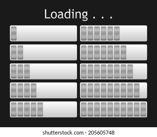 vector gray loading bar indicate procedure of load