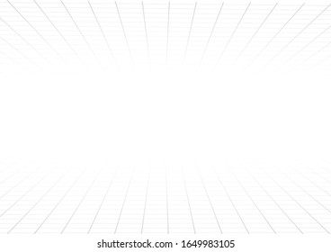Vector : Gray perspective grid on white background